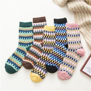 Skarpety żakardowe wyściełane wełną termiczną