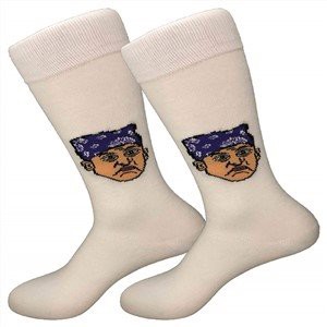 Żakardowe logo Męskie białe oddychające skarpetki